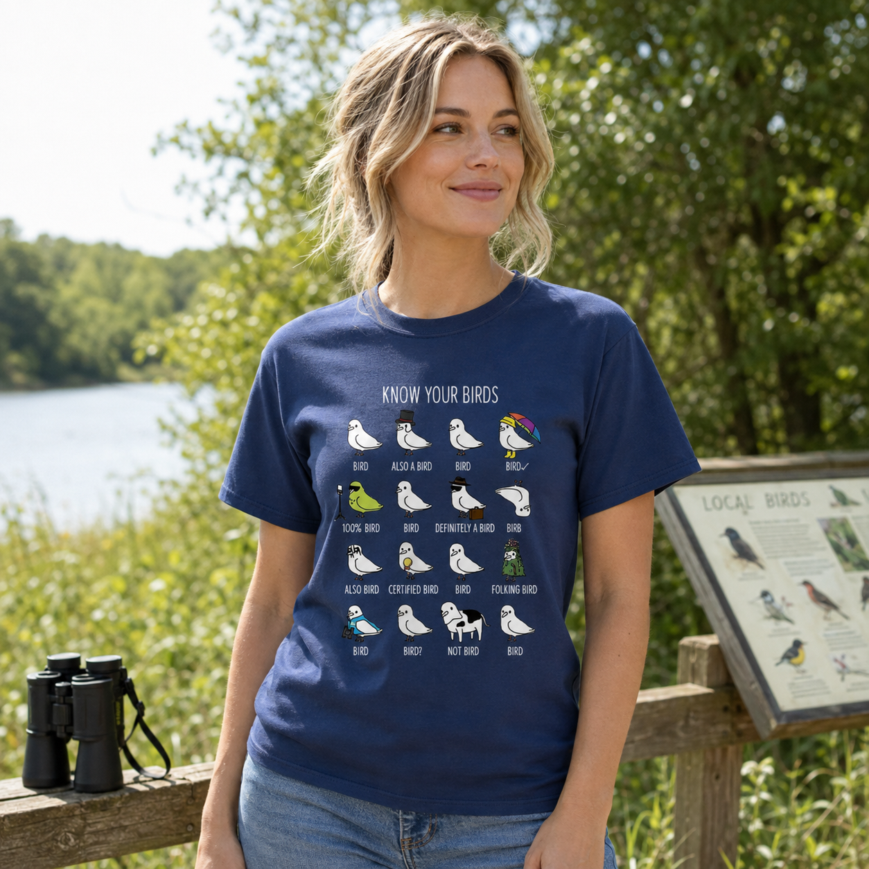 Know Your Birds Bird Chart T-shirt