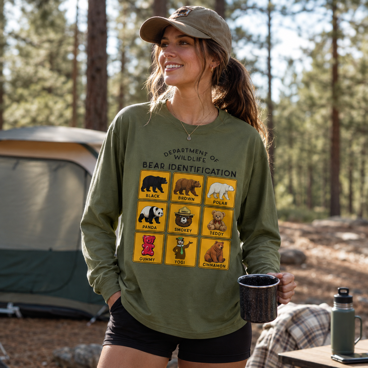 Department of Wildlife Bear Identification Long Sleeve T-Shirt