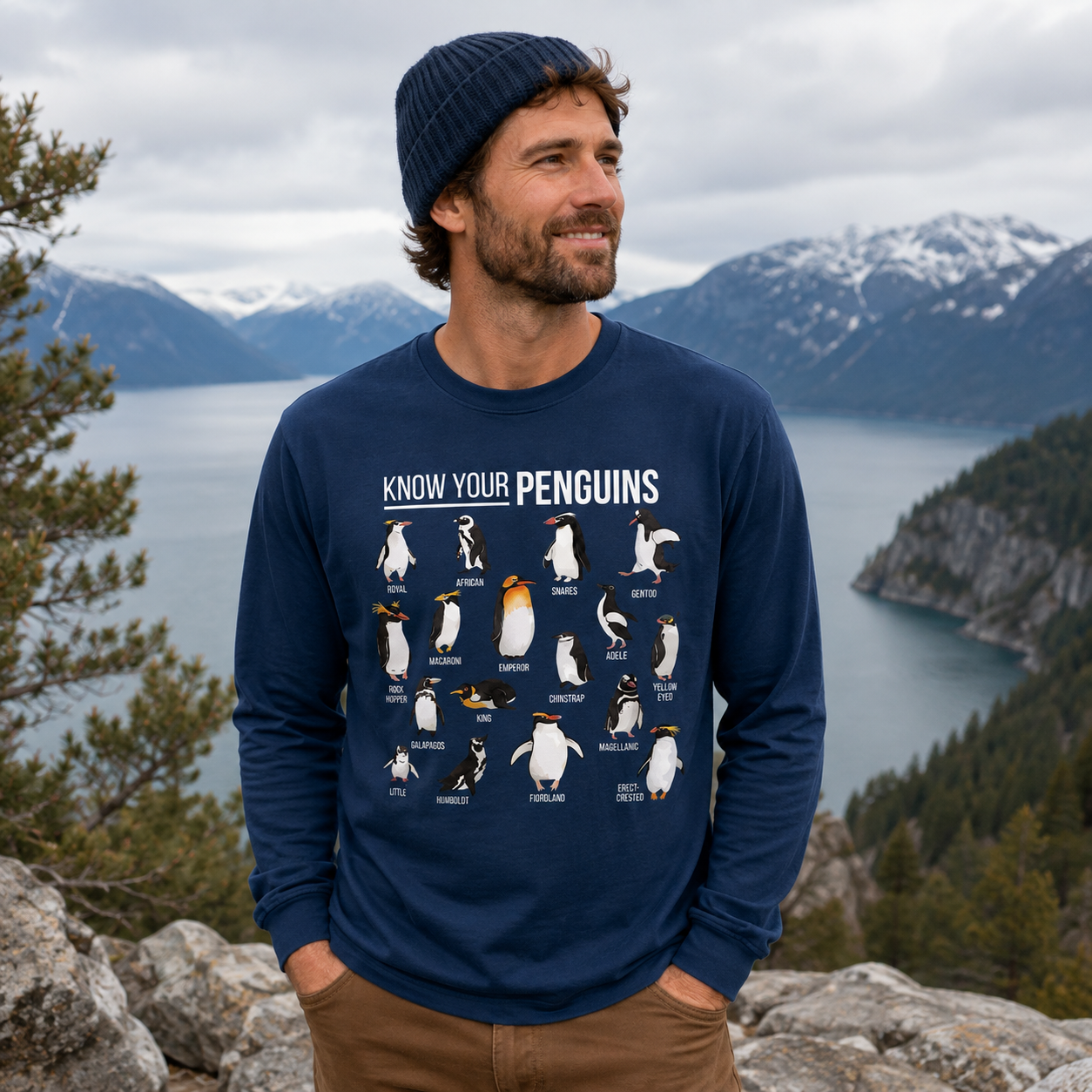 Know Your Penguins Long Sleeve T-Shirt
