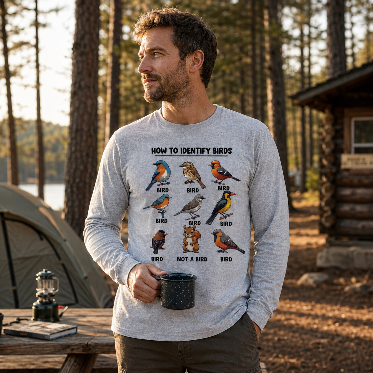 Funny Bird How to Identify Birds Long Sleeve T-Shirt