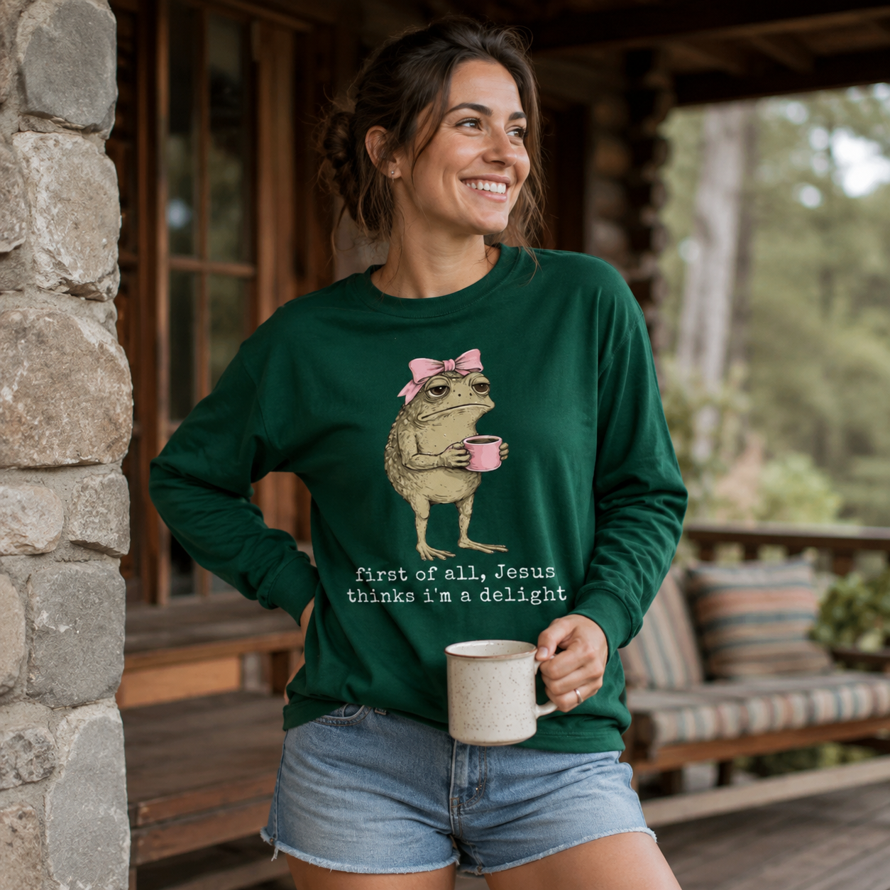 Sleepy Frog Coffee Lover Long Sleeve T-Shirt