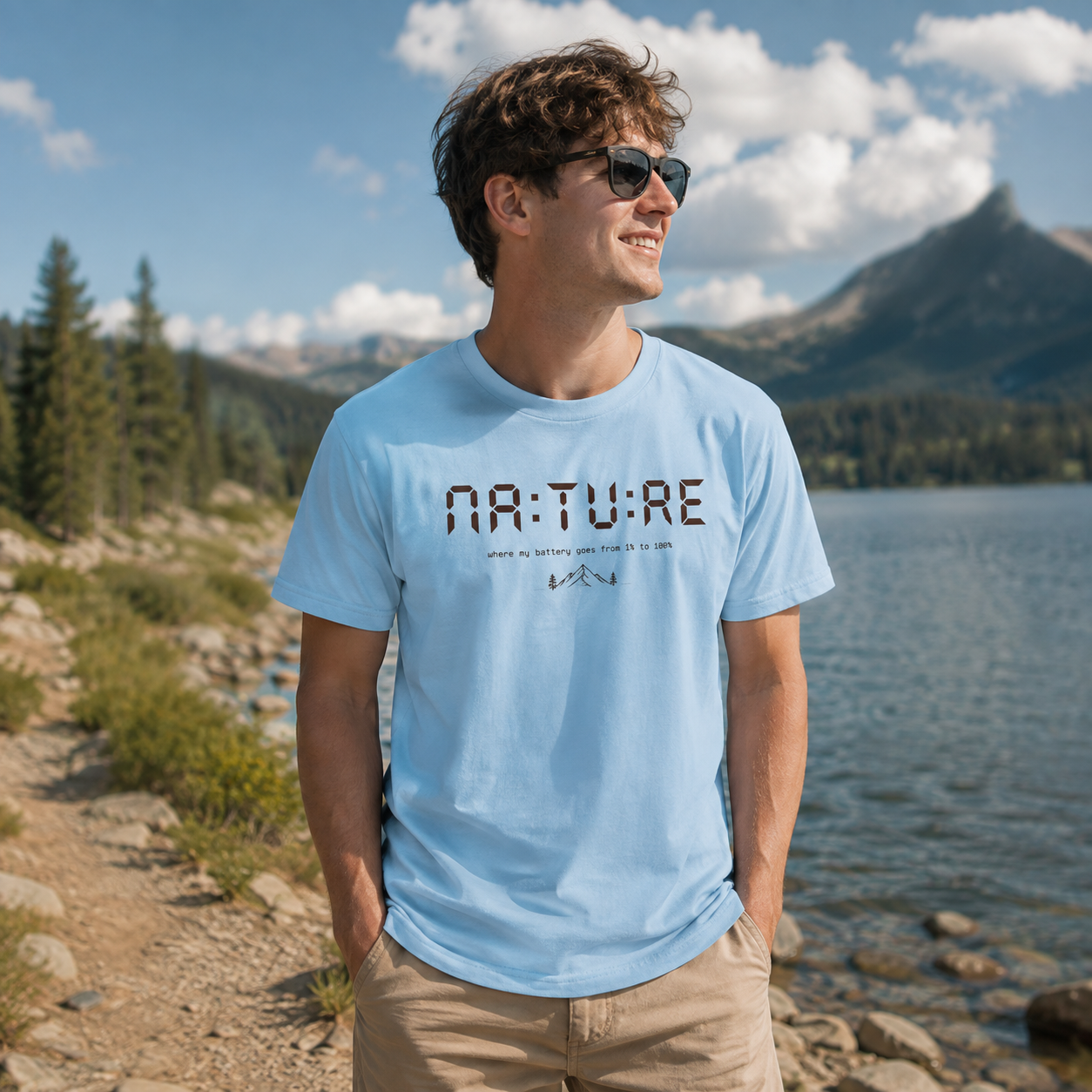 Nature Battery Recharge Mountain T-Shirt