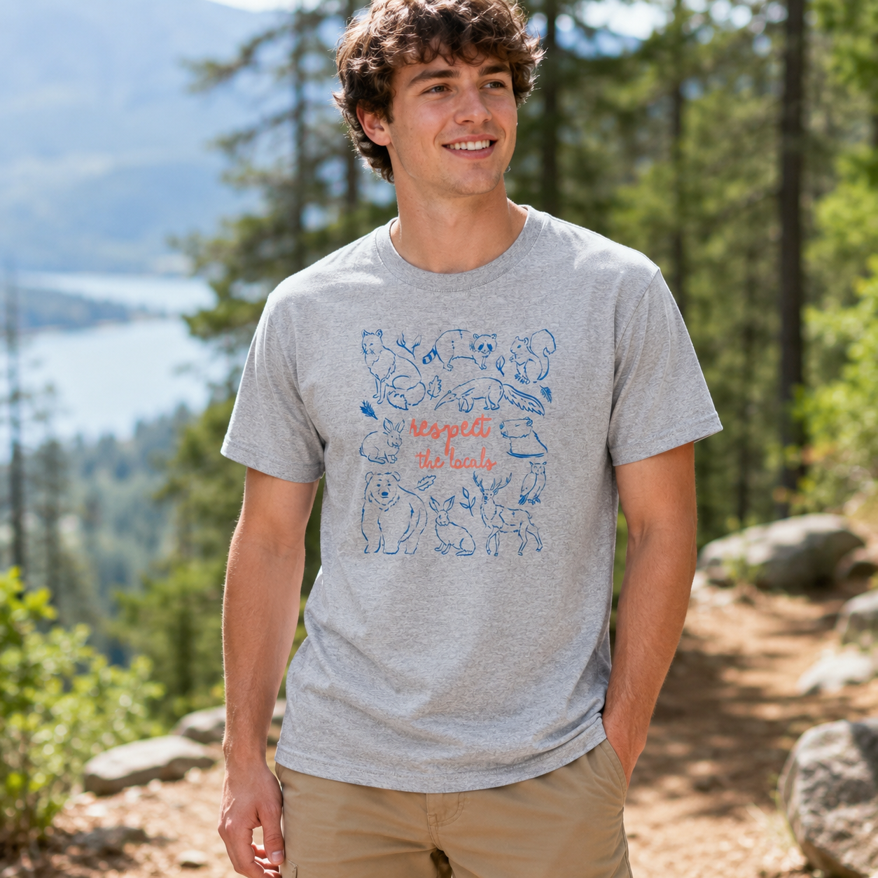 Wildlife Animal Respect the Locals T-Shirt