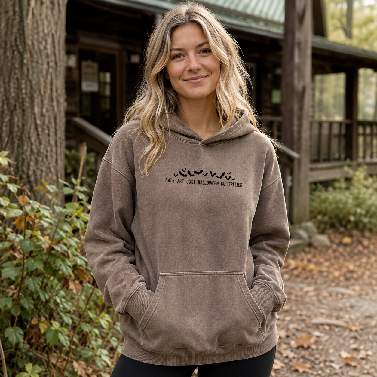 Halloween Butterflies Club Washed Hoodie