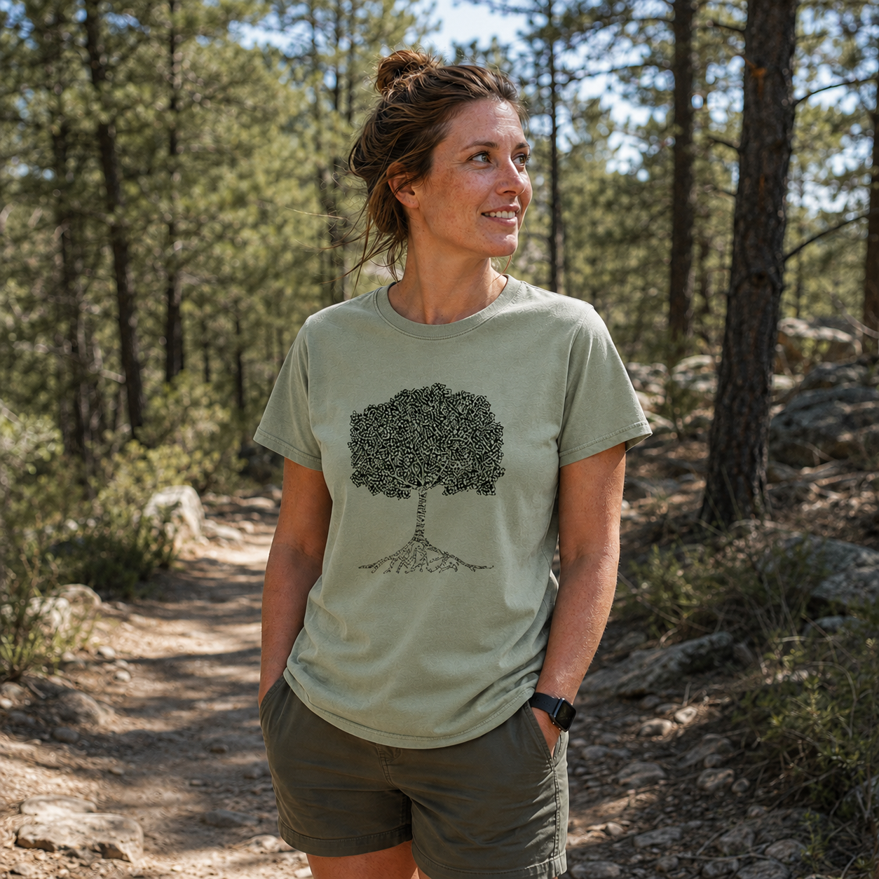 Tree Roots Of Life Silhouette T-Shirt