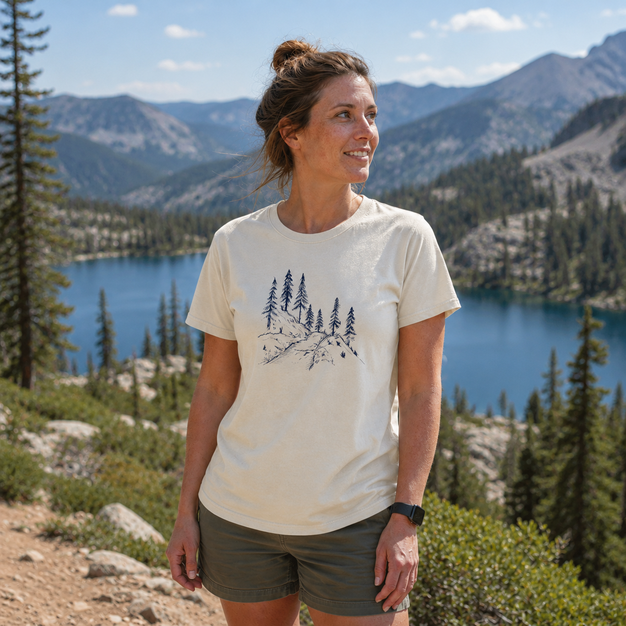 Pine Forest Ridge Sketch T-Shirt
