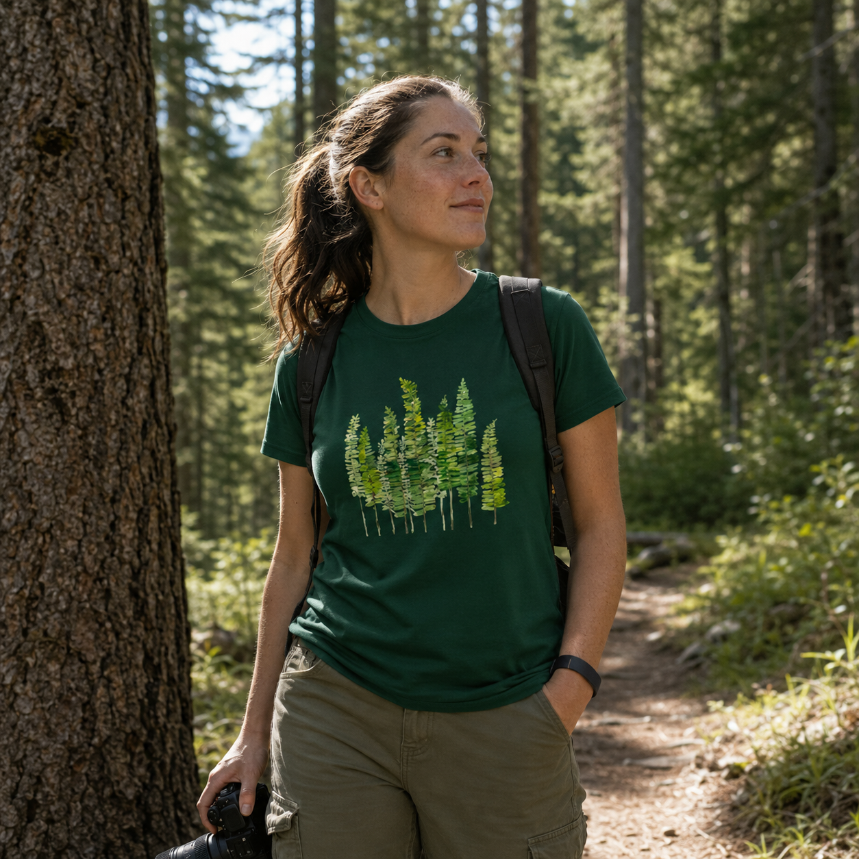 Watercolor Evergreen Forest Collection T-Shirt