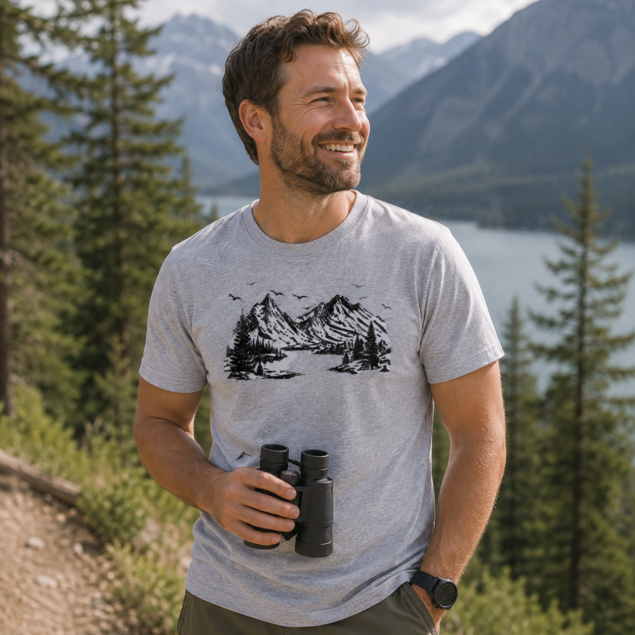 Mountain Valley Wilderness Sketch T-Shirt