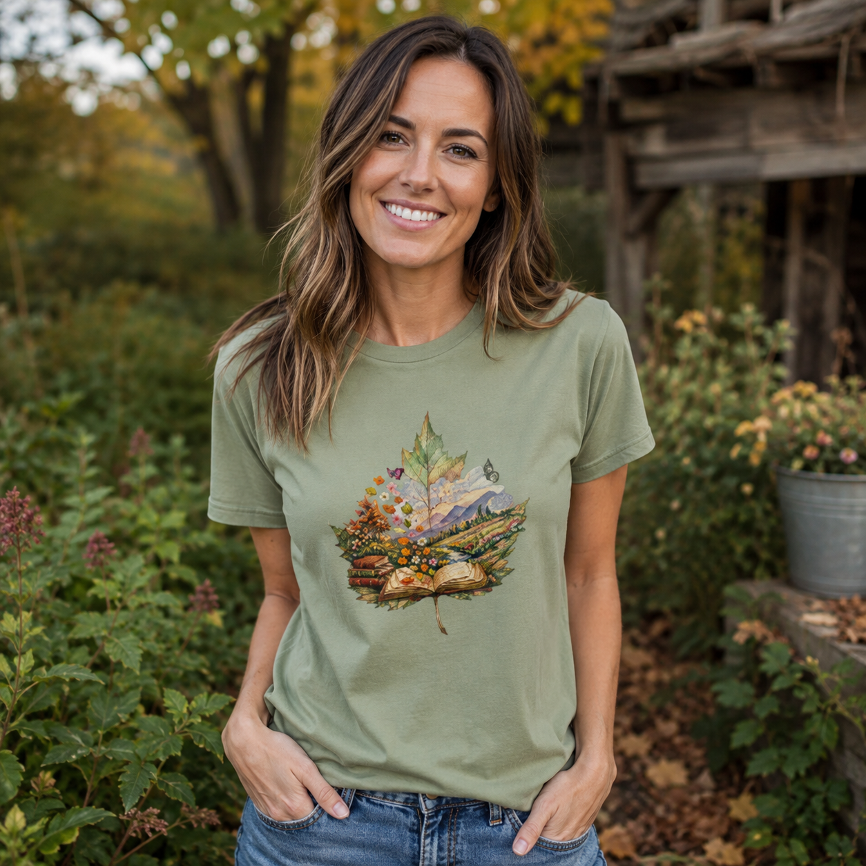 Autumn Leaf Forestscape T-Shirt