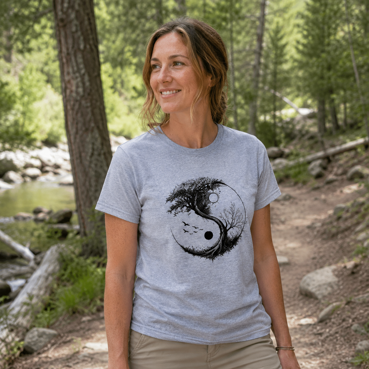 Yin Yang Tree Of Life Balance T-Shirt