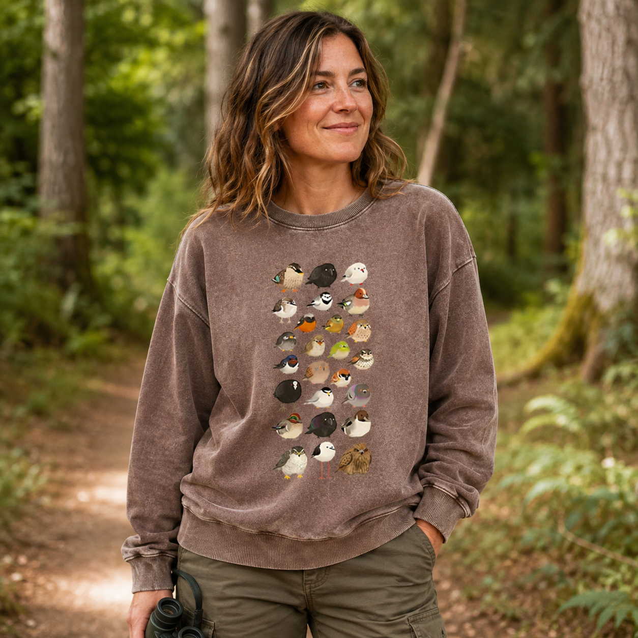 Bird Species Illustration Washed Sweatshirts