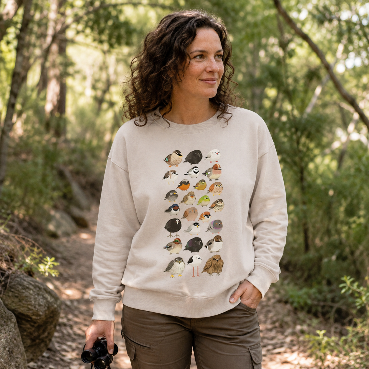 Bird Species Illustration Washed Sweatshirts