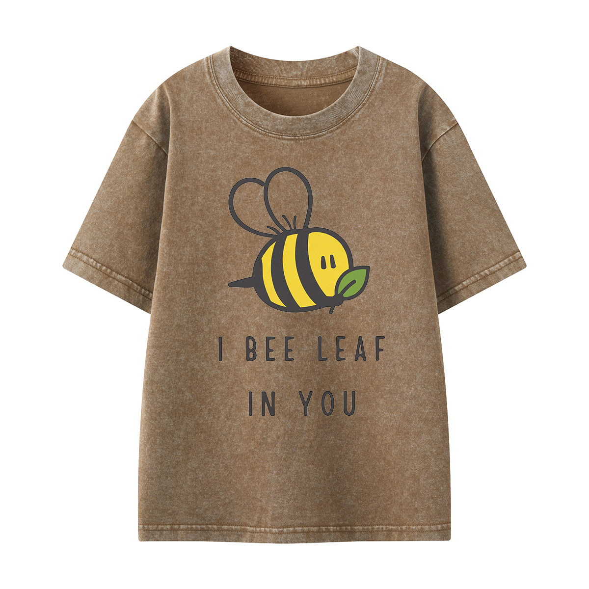 I Bee Leaf In You Kids Washed T-Shirt