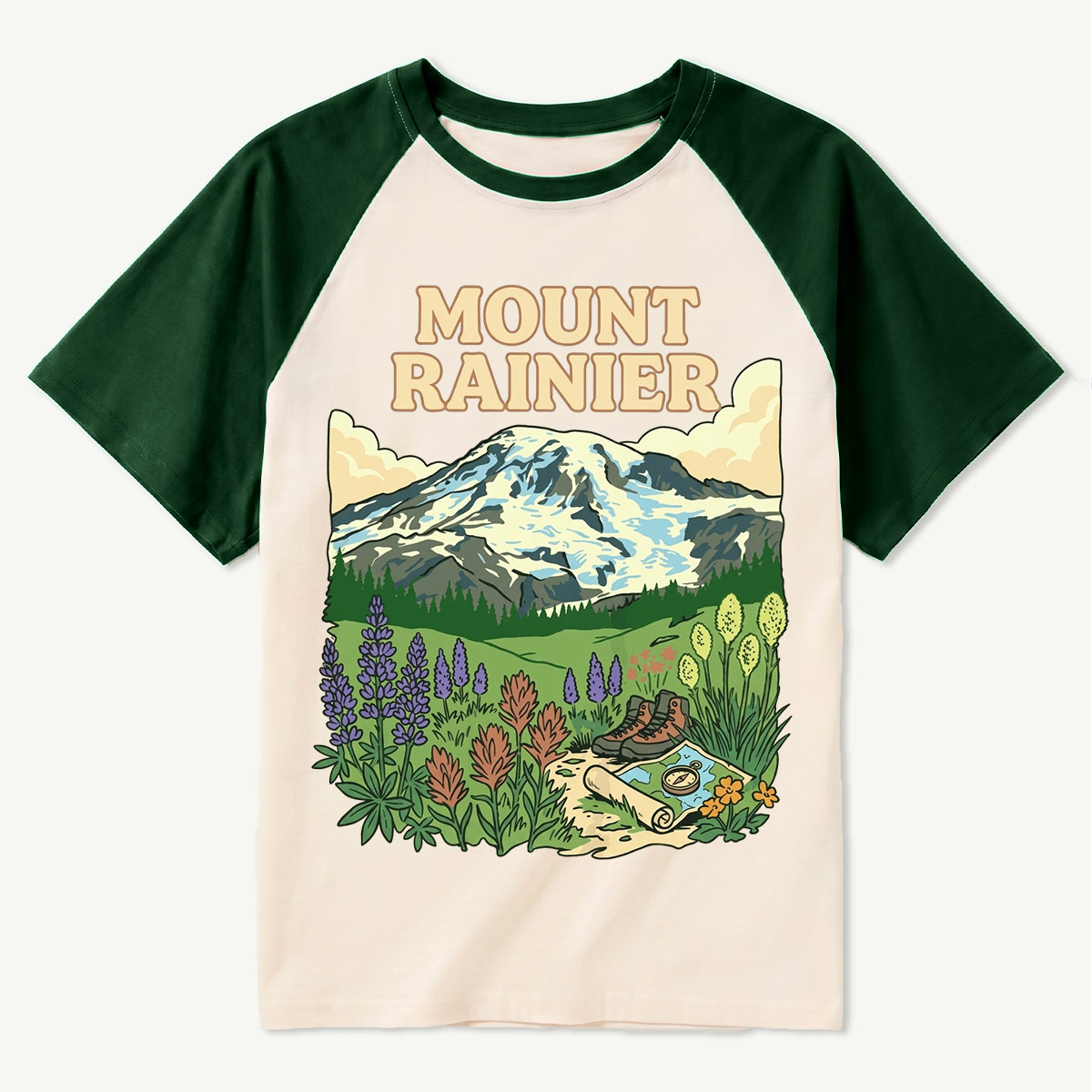 Mount Rainier Raglan T-Shirt