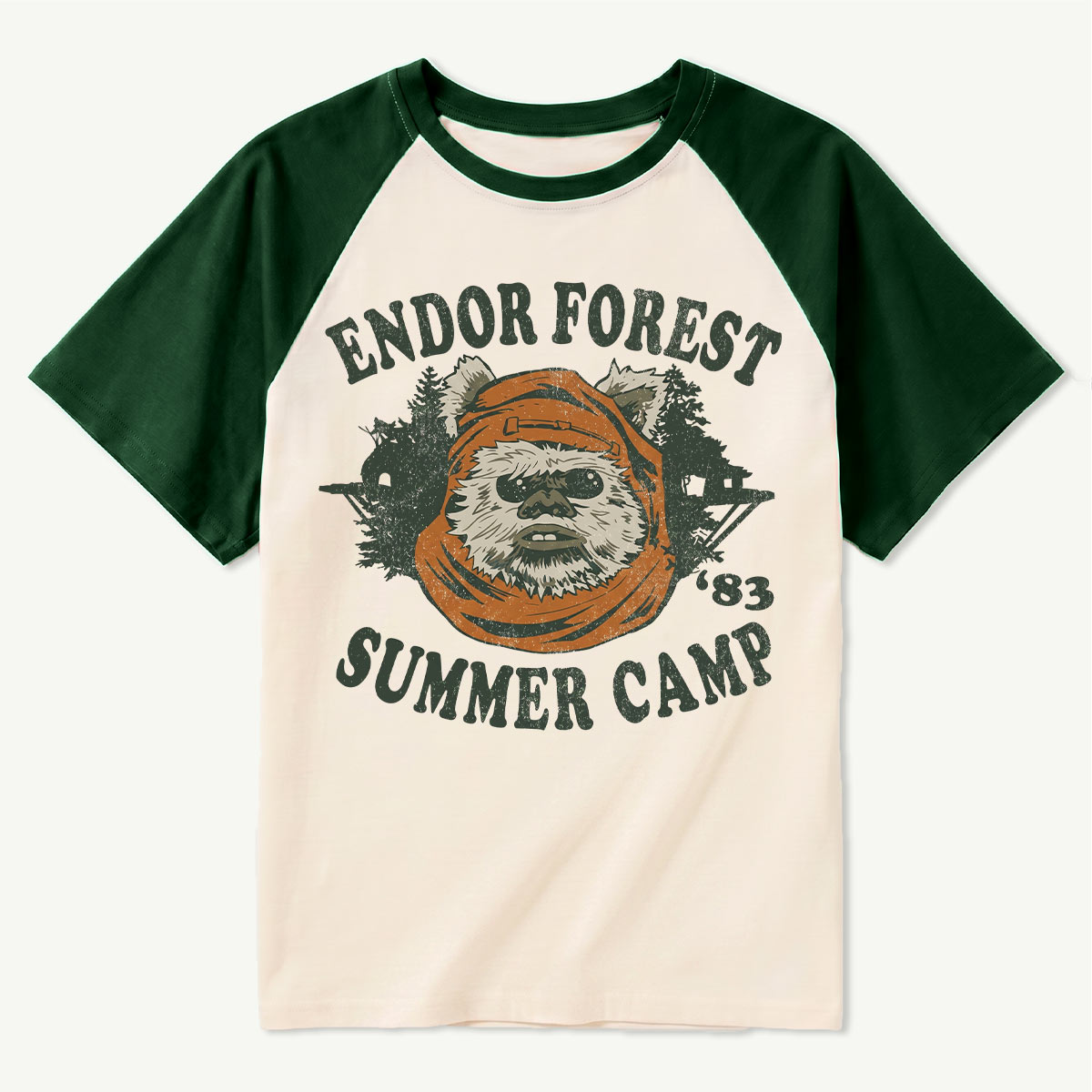 Galactic Forest Summer Camp Raglan T-Shirt
