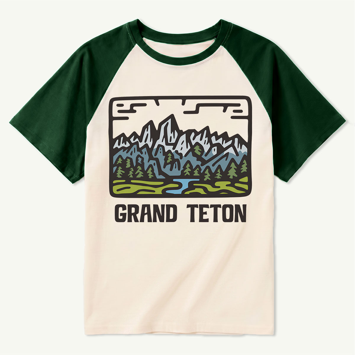Grand Teton National Park Tee Cotton Classic Raglan T-Shirt