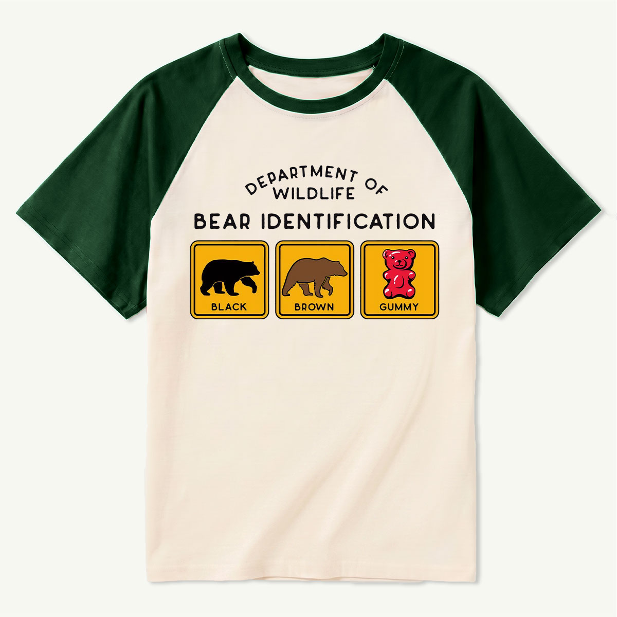 Bear Tee Cotton Classic Raglan T-Shirt
