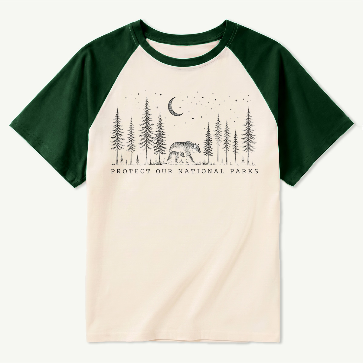 Protect The National Parks Environmental Activism Raglan T-Shirt