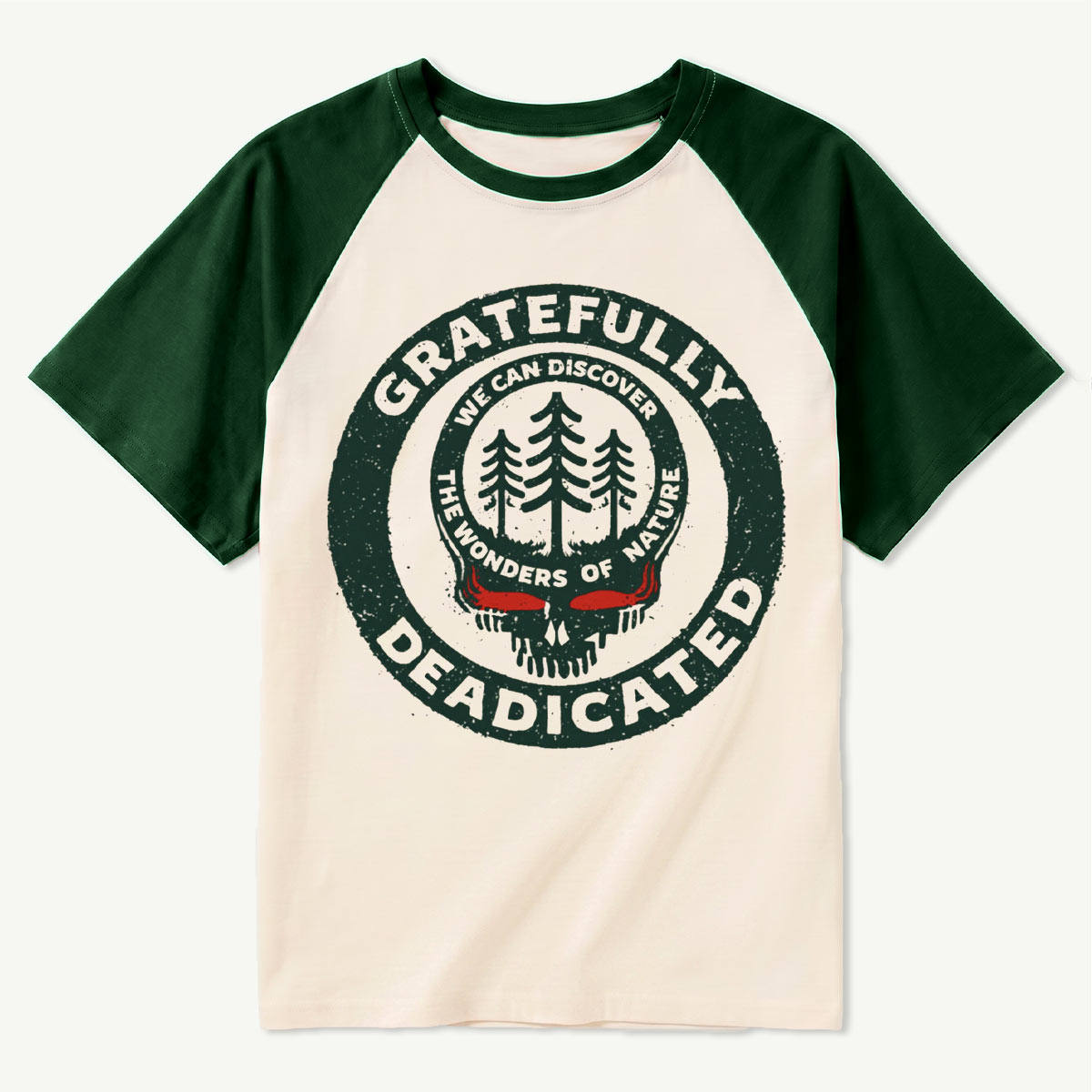 Gratefully Deadicated Stealie Grateful Dead Lightning Tree Raglan T-Shirt