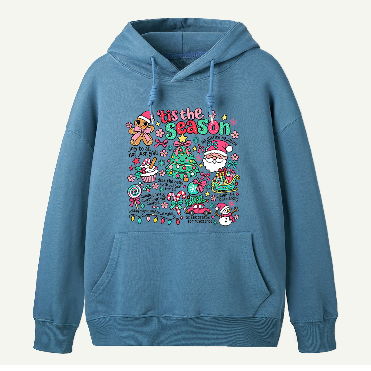 Tis The Season For Resistance Christmas Justice And Equality Collage Hoodie