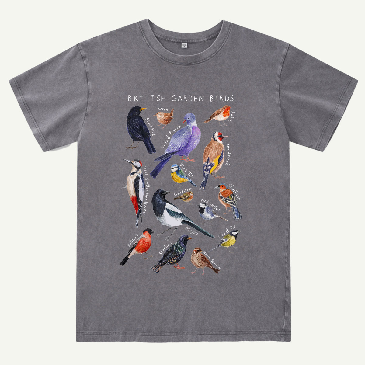 Botanical Garden Birds Wildlife Birdwatching Washed T-Shirt
