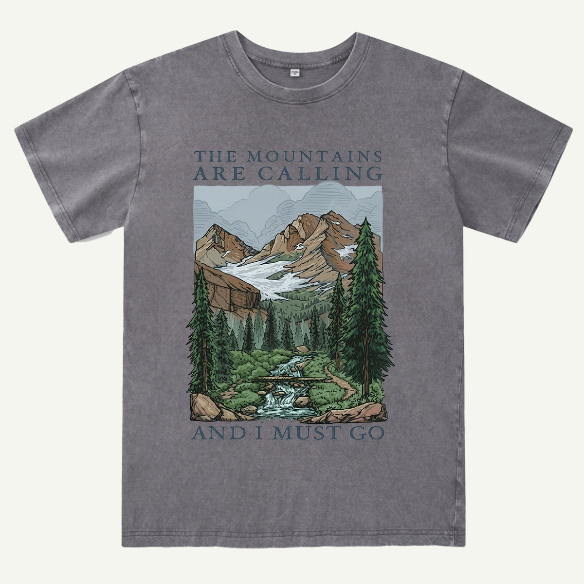 Mountain Adventure Landscape Washed T-Shirt