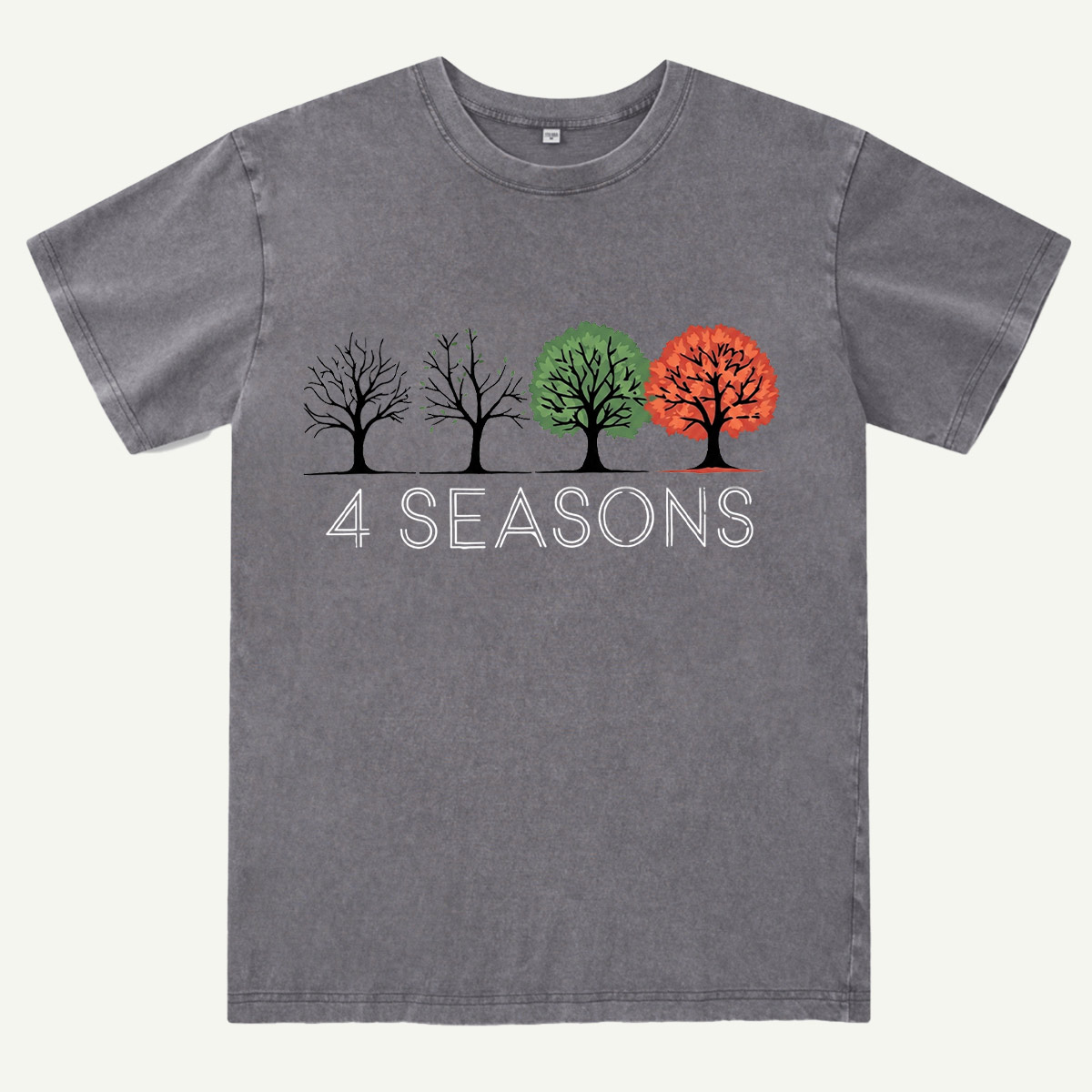 Seasonal Tree Evolution Nature Cycle Washed T-Shirt