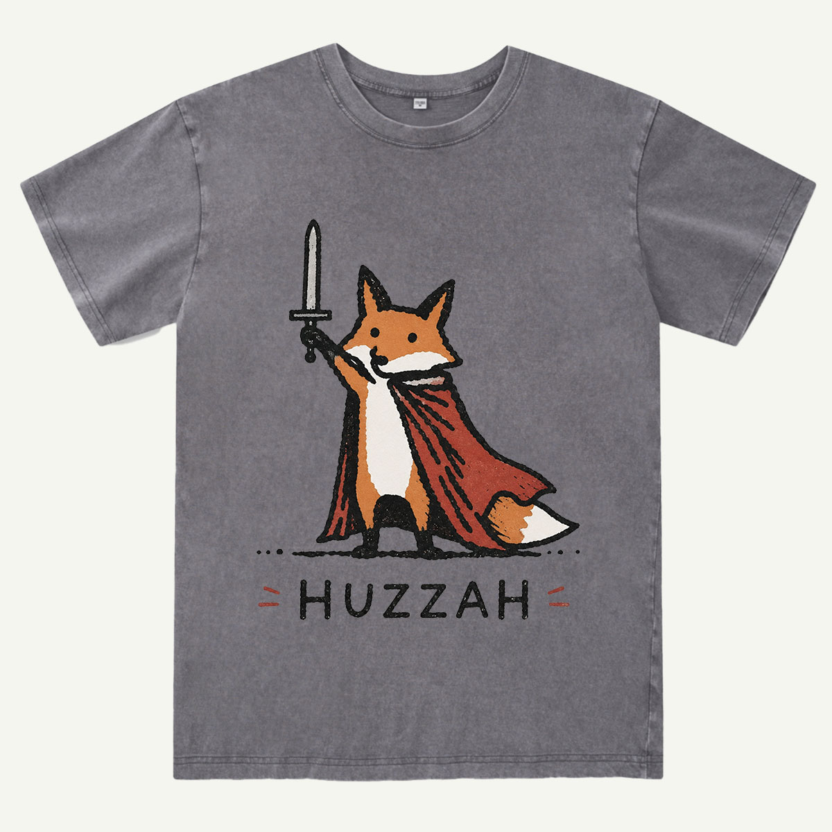 Huzzah Fox Knight Washed T-Shirt