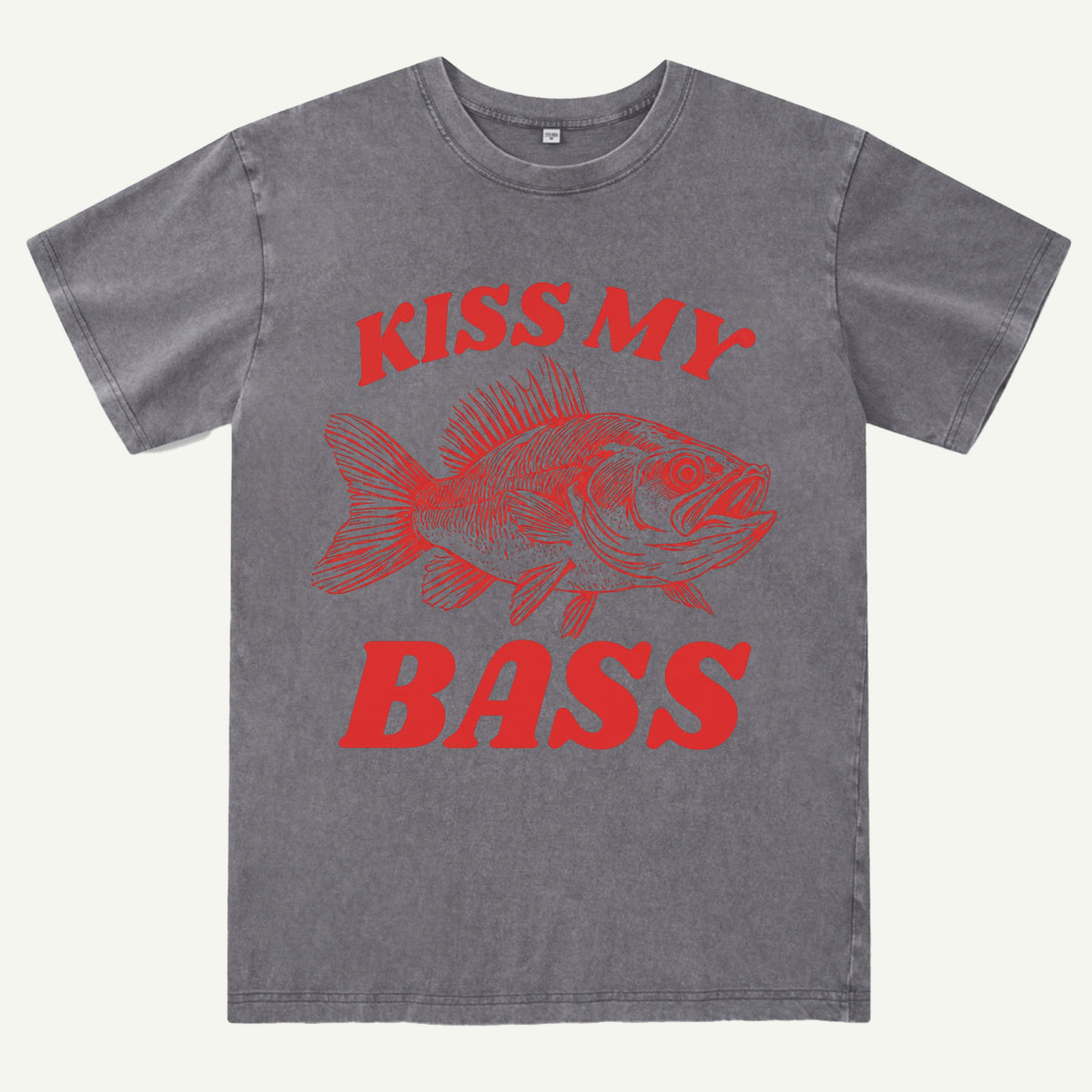 Kiss My Bass Fishing Washed T-Shirt