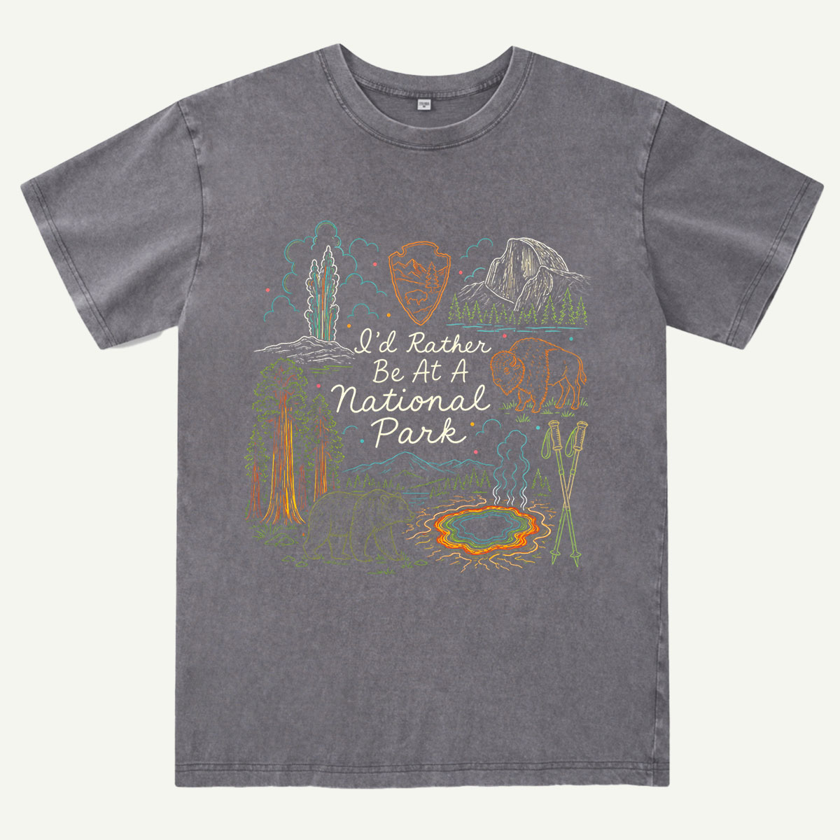 I’d Rather Be at a National Park Washed T-Shirt