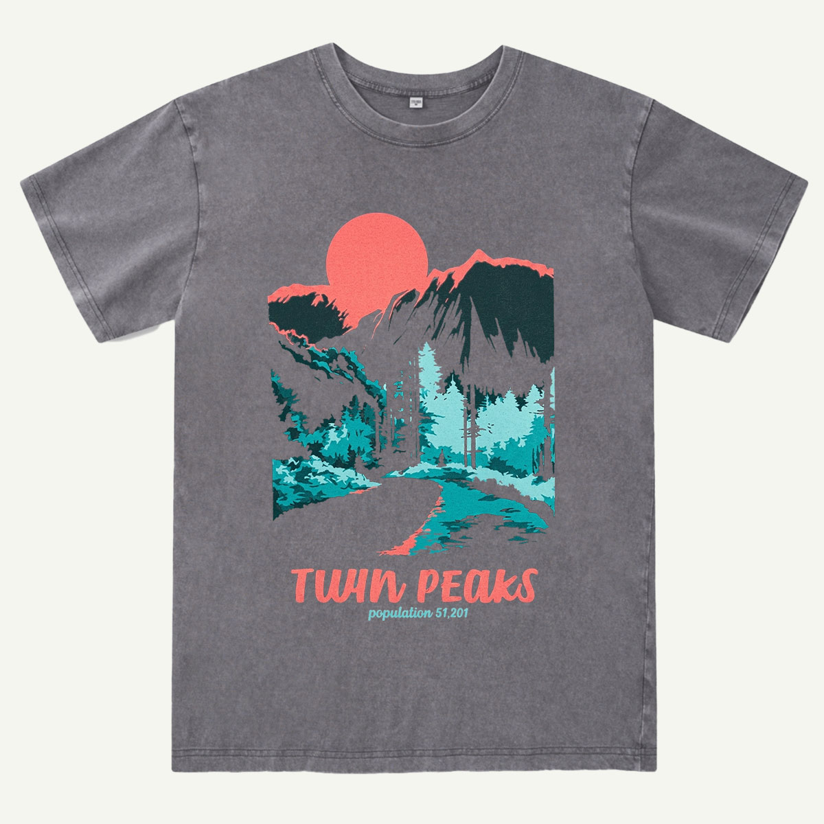 Mountain Sunset Outdoor Forest Washed T-Shirt
