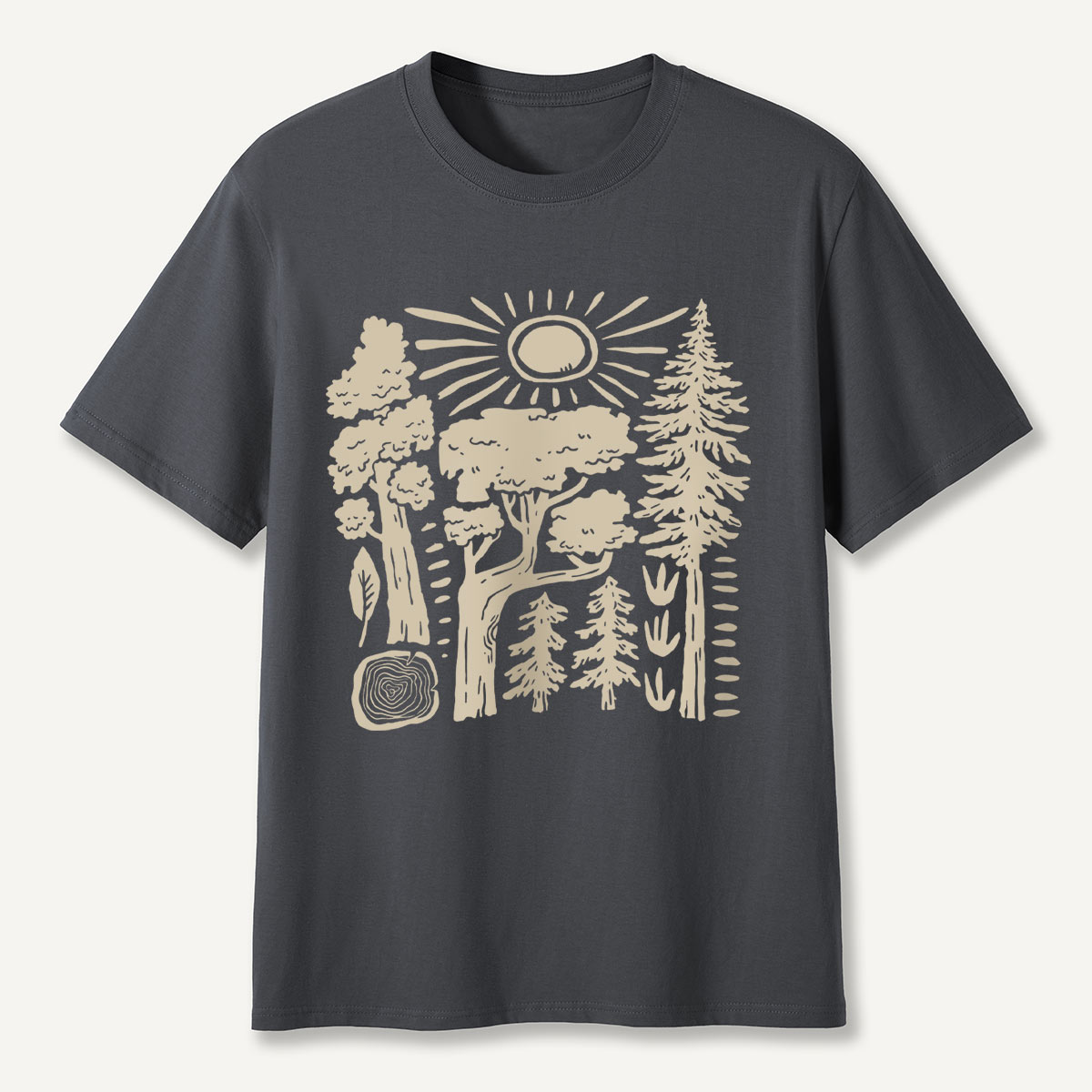 Minimalist Forest Sunrise T-Shirt