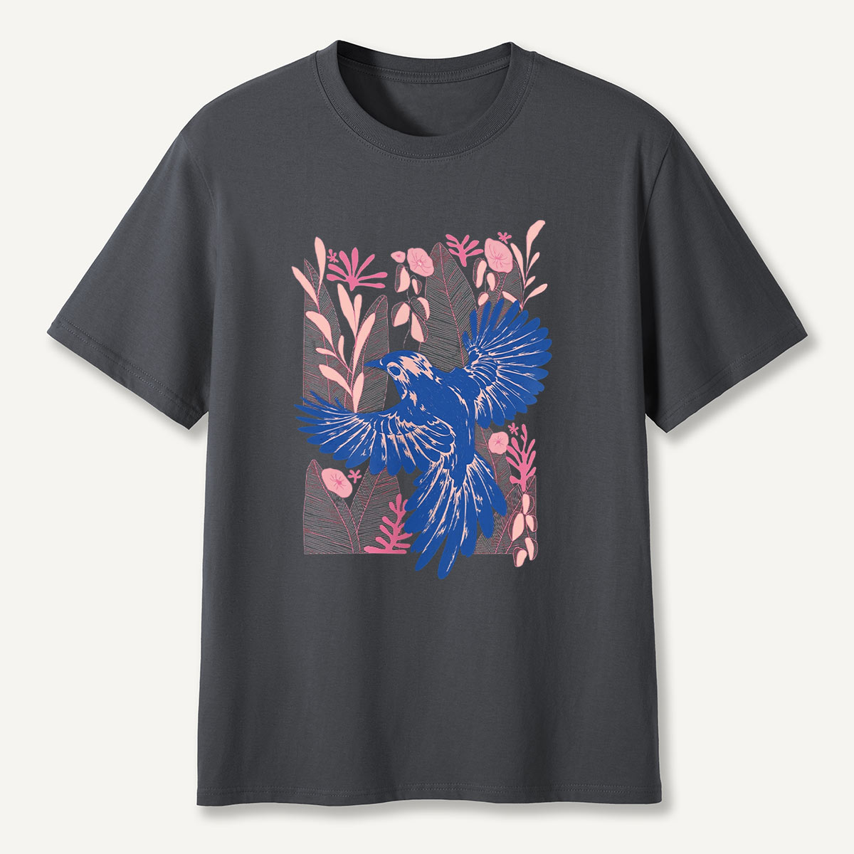 Vintage Blue Bird Botanical T-Shirt