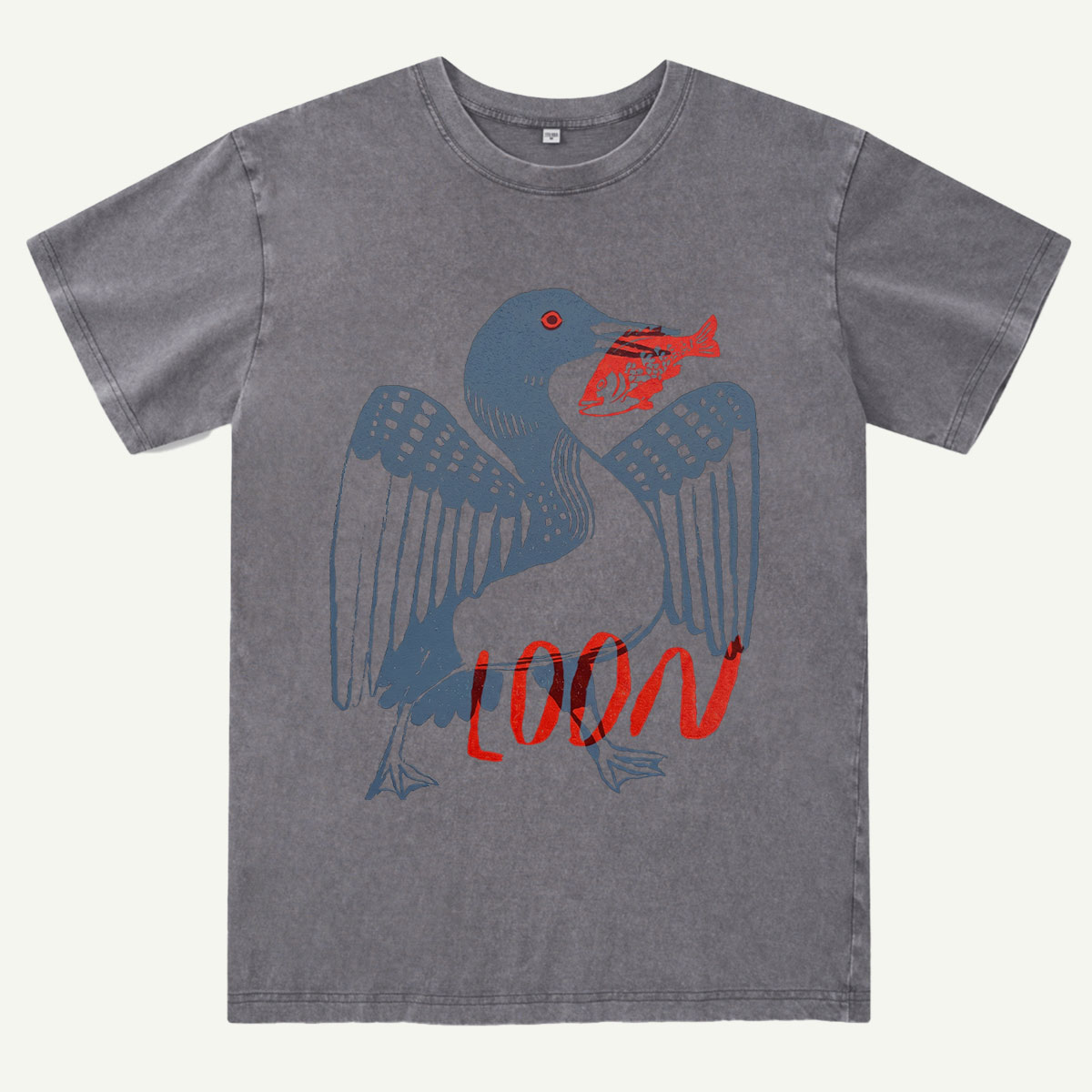 Coastal Bird & Fish Washed T-Shirt