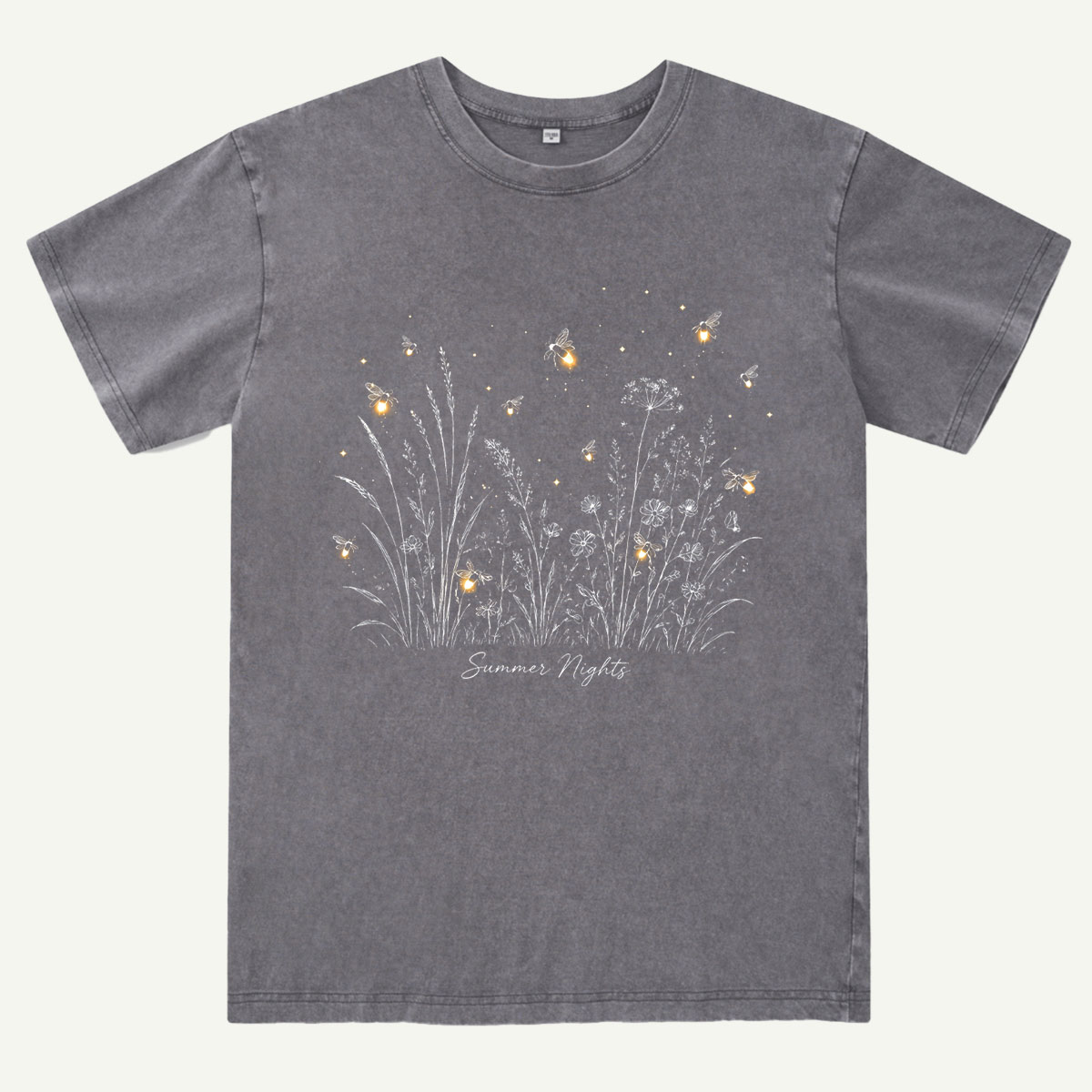 Firefly Summer Night Meadow Washed T-Shirt