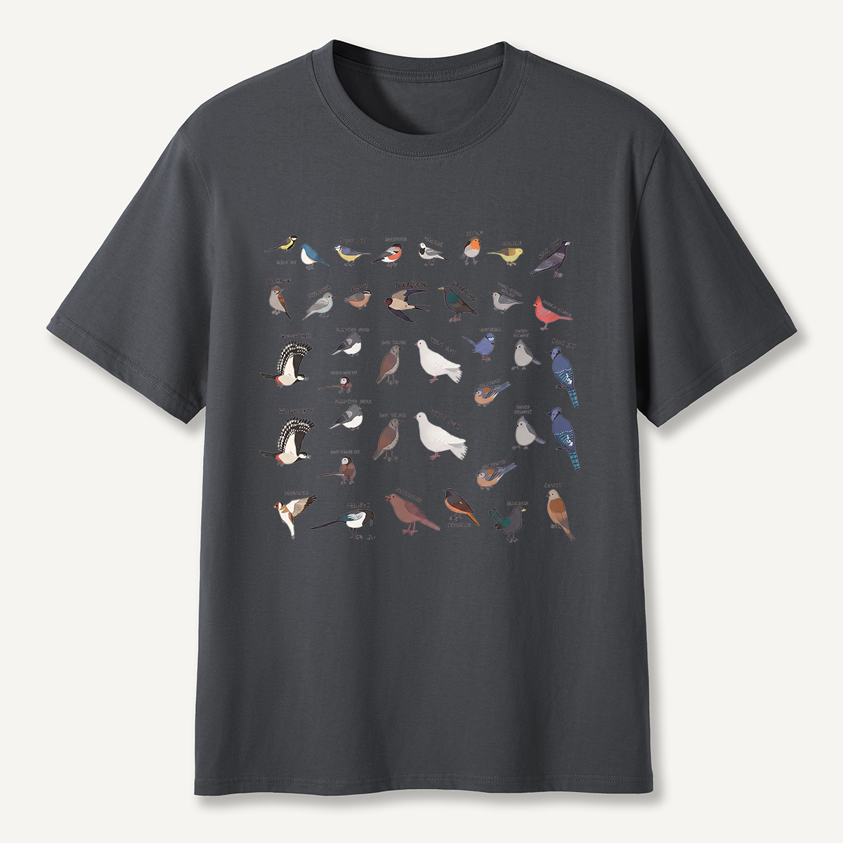 MDCTBYWY26071702Full Wrap Bird Species Guide T-Shirt