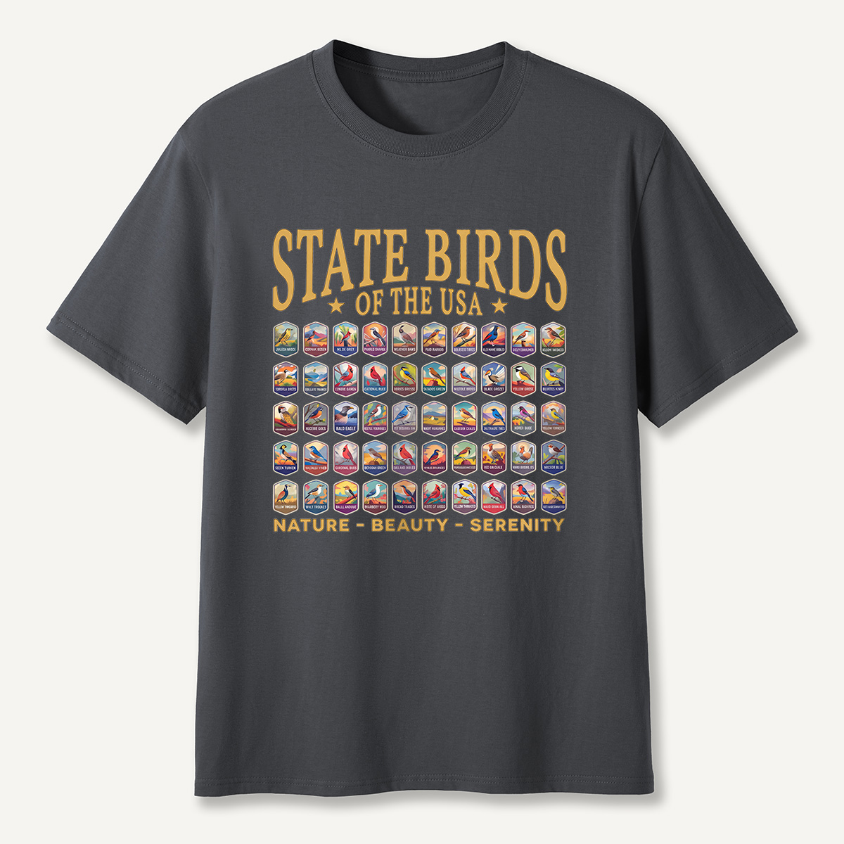 MDCTBYWY26071704State Birds of the USA T-Shirt