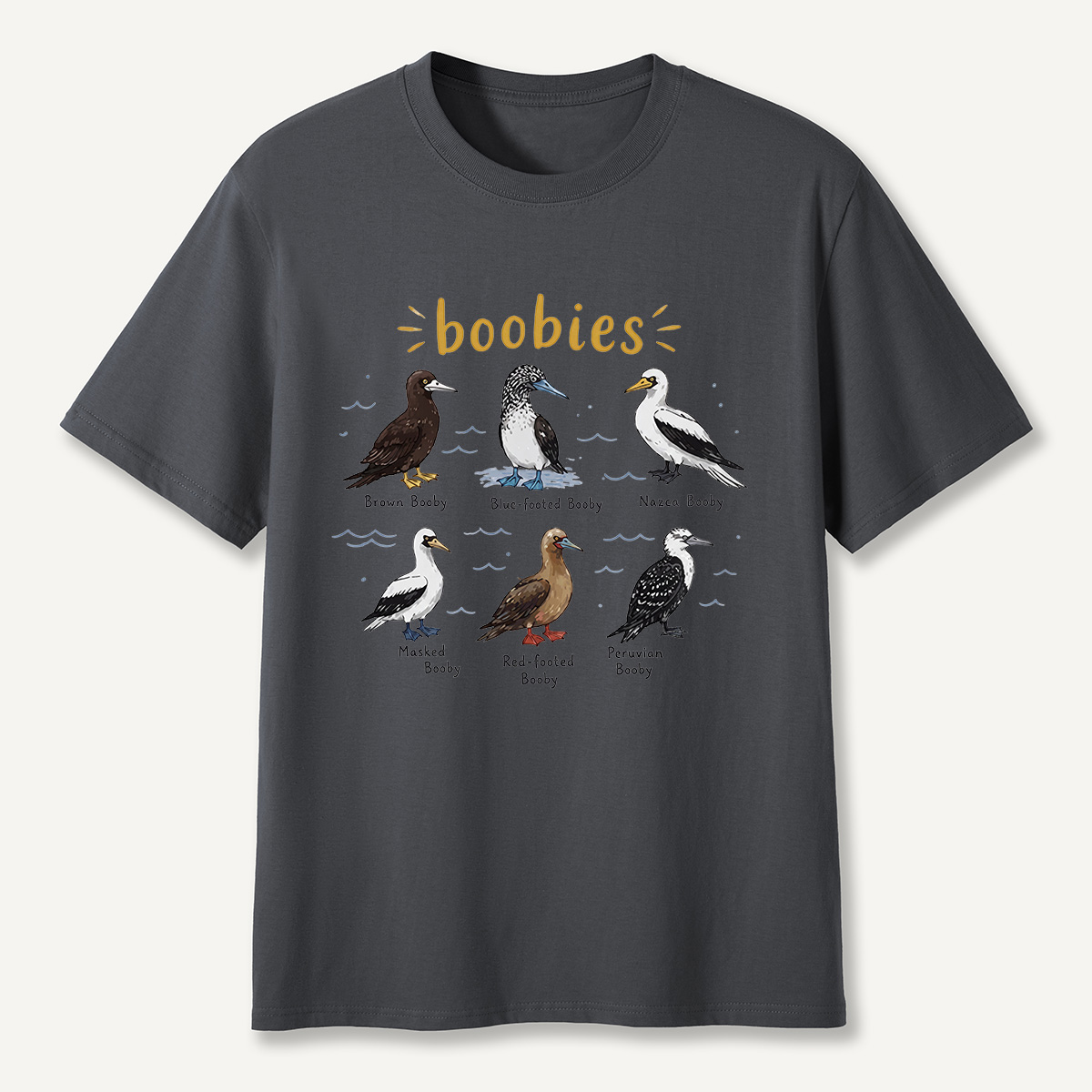 MDCTBYWY26072002 Boobies Bird Species Guide T-Shirt