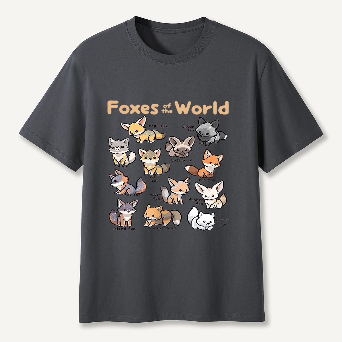 MDCTBYWY26072202 Foxes of the World T-Shirt