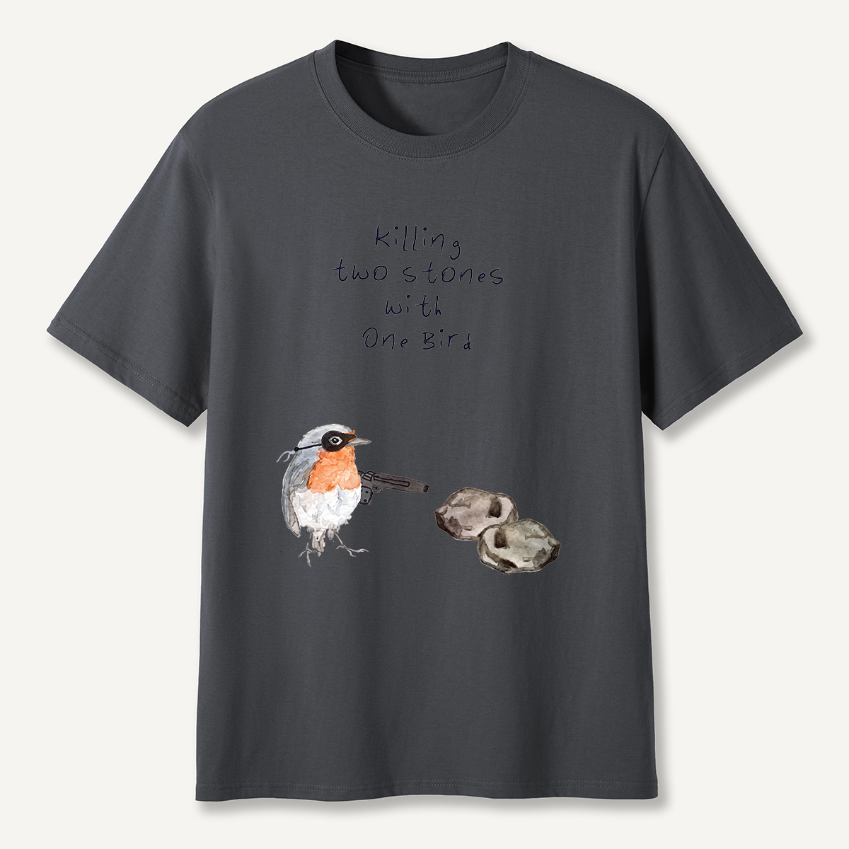 MDCTBYWY26072205 Killing Two Stones with One Bird T-Shirt