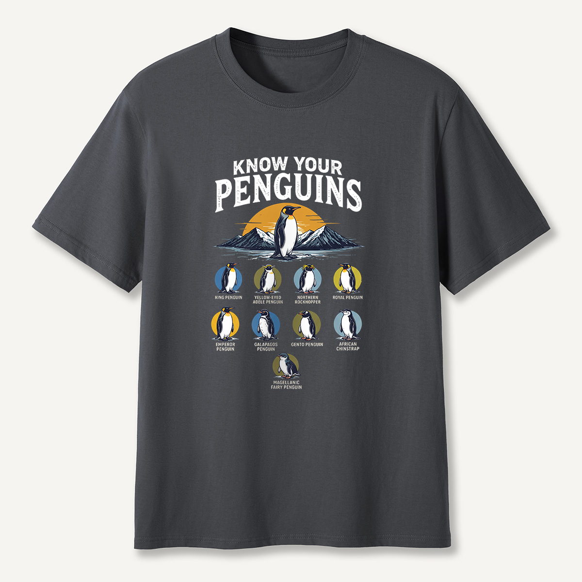 MDCTBYWY26072306 Know Your Penguins T-Shirt