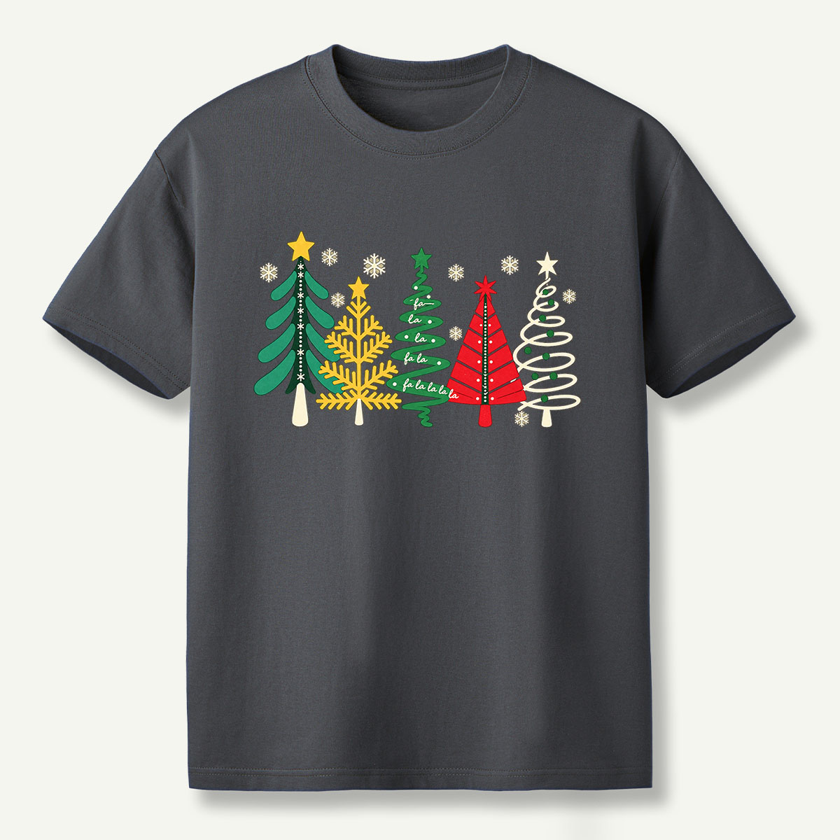 Retro Colorful Christmas Tree Collection T-Shirt