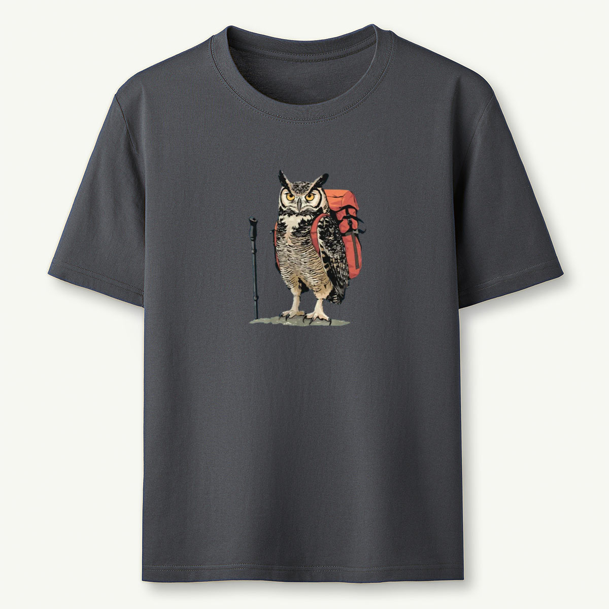 Great Horned Owl Backpacker T-Shirt