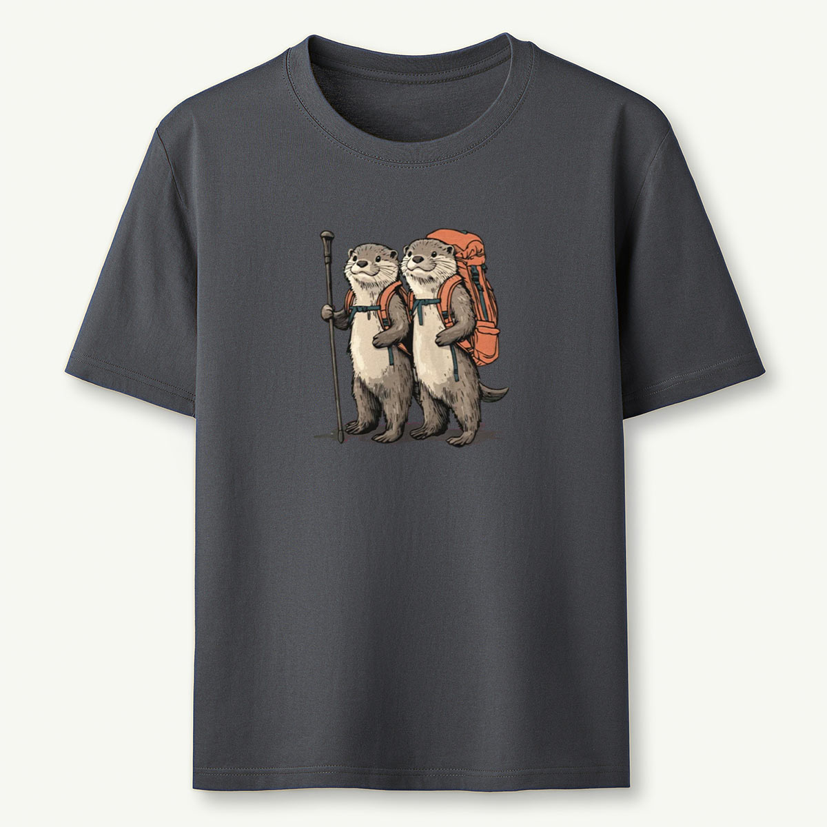 Otter Couple Backpacker T-Shirt