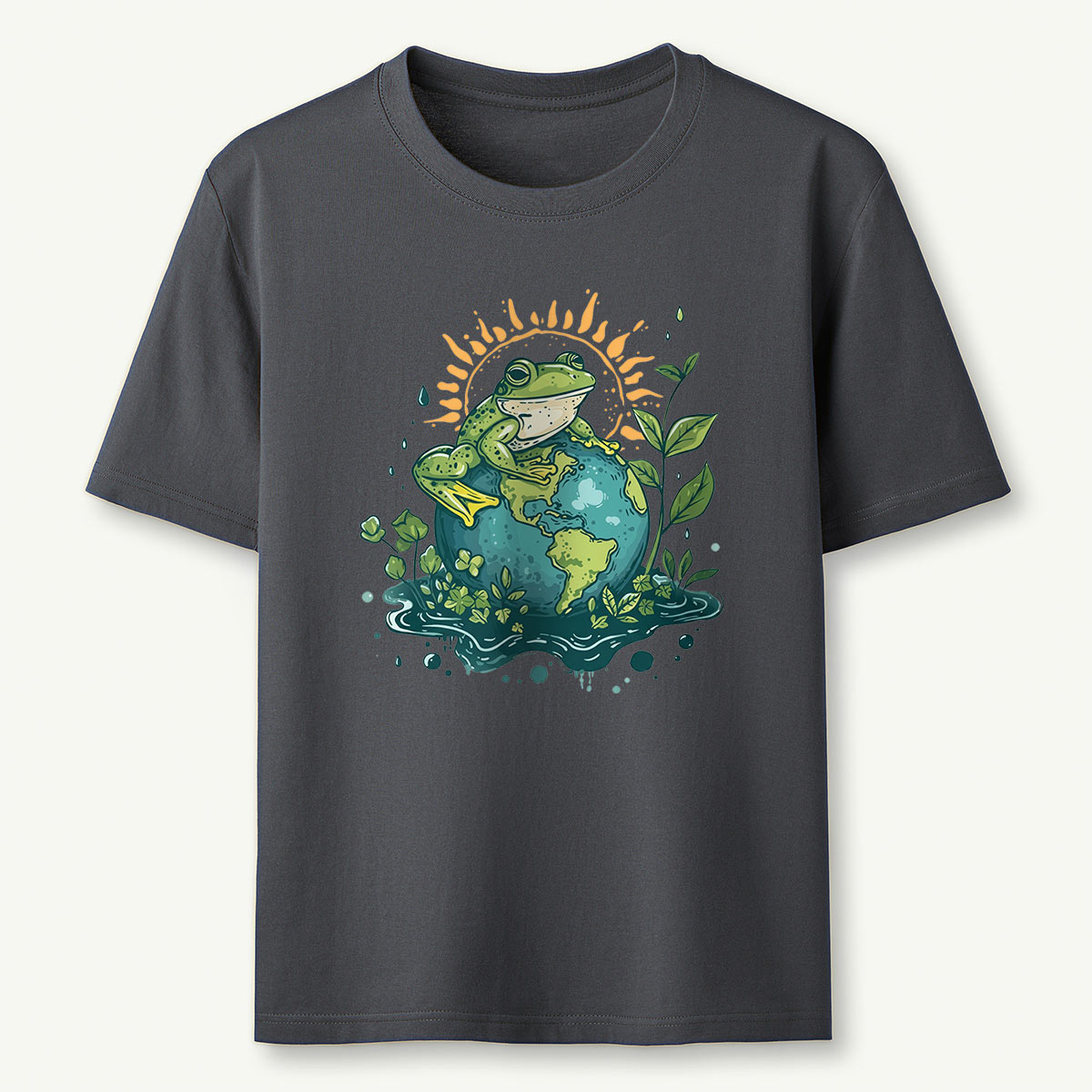 Frog Earth Day Green Themed T-Shirt