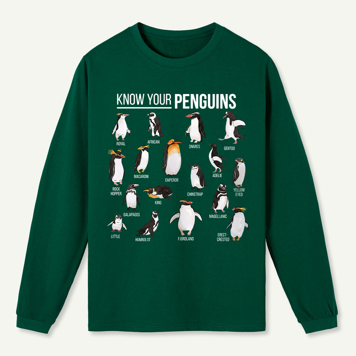 Know Your Penguins Long Sleeve T-Shirt