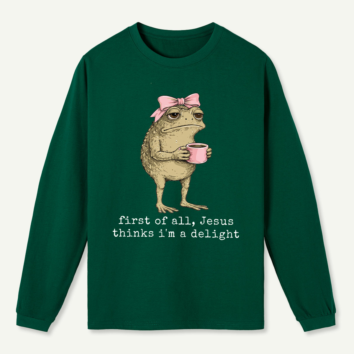 Sleepy Frog Coffee Lover Long Sleeve T-Shirt