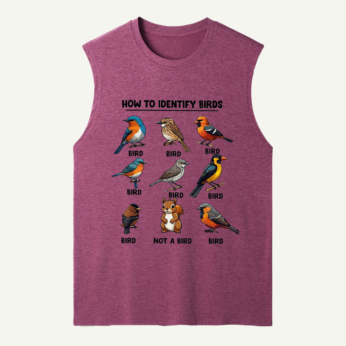 Funny Bird How to Identify Birds Tank Top