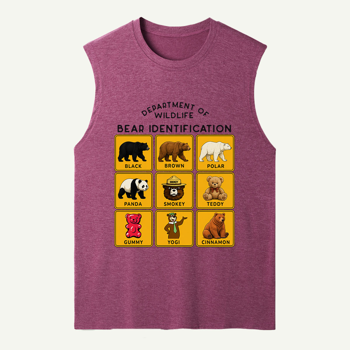 Department of Wildlife Bear Identification Tank Top