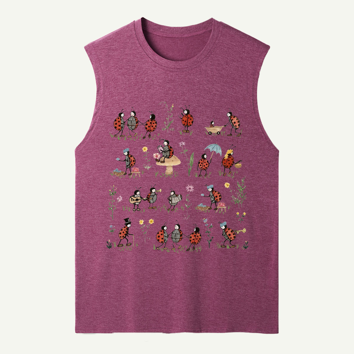 Ladybug and Flower Tank Top